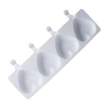 Ice Cream Mold - No Name - 4 Cavities - Food Grade Silicone - Reusable - Easy to Unmold