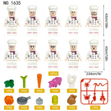 City Figure Building Blocks Chef Mini Figure Toys Christmas Gift