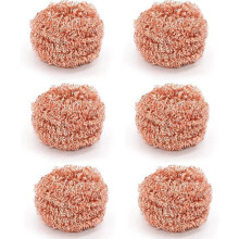 Copper Sponge, 6 Pcs Copper Scrubber, Copper Sponge for Kitchen, Kitchen Cleaning Tools (6PCS)