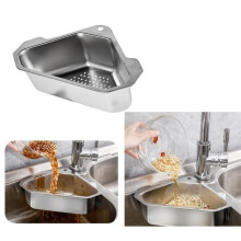 Drain basket, Triangle drain basket, Stainless steel sink strainer, Hanging filter basket with