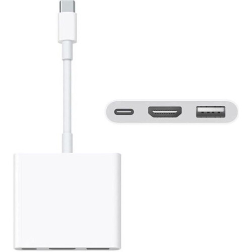 Digital AV Multiport Adapter - OUTAD - USB-C - White - 12x8x1cm - USB Compatible