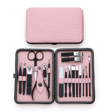 Professional manicure kit with nail clippers and pedicure tools - Stainless steel women's grooming kit
