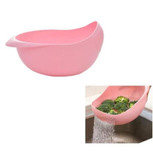 Drain basket - Multifunctional - Pink - 22x12 cm - Plastic - Eco-friendly