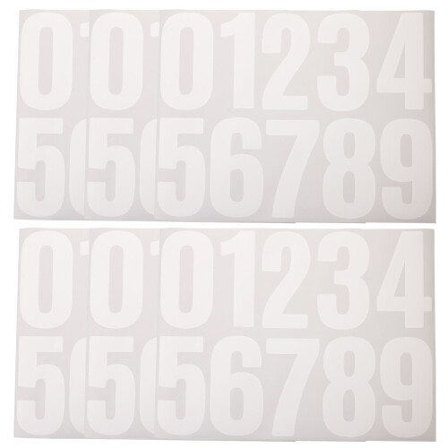 6Feuilles Stickers Numéros Autocollants Blancs Pour Et Maison