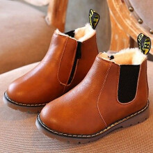 (Brown(Winter),EUR 28=Foot Length17cm)Winter Children Kids Boots Snow Baby Shoes Toddler Boys Girls Children Boots