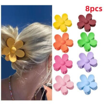 Hair Clips - Women's - Flower - 12pcs - Assorted Colors - Durable Materials