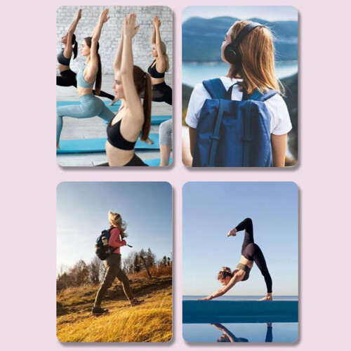 Faltbare Reise-Yogamatte, leichte Gymnastikmatte,-Dunkelgrau 2
