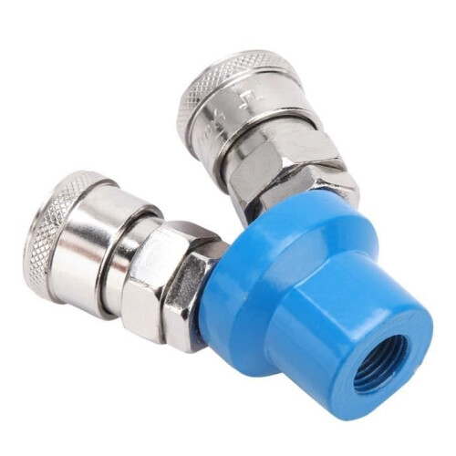 Fdit Quick Connect Pneumatic Fitting 1/4" Type C Quick Connect Air Pump Compressor Connector (2