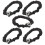 Set of 5 universal black hair elastics 1
