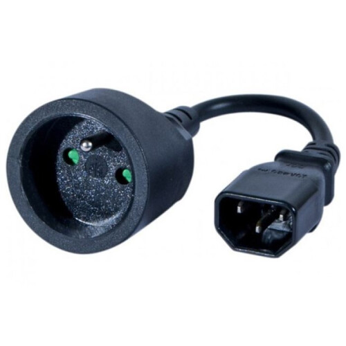 CONECTICPLUS French to C14 type inverter power plug adapter
