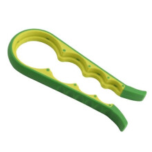 Multifunctional bottle opener, 4-in-1 non-slip manual bottle opener, green