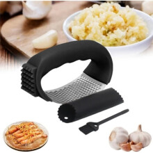 Professional Stainless Steel Manual Garlic Press, Garlic Crusher, Garlic Press Rocker Crusher, Stainless Steel Rocking Garlic Press