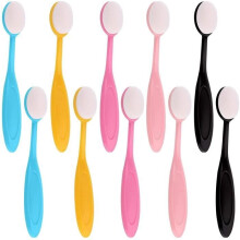 Makeup Brush Set - 10 Pieces - Assorted Colors - Synthetic Fibers - Comfortable and Soft