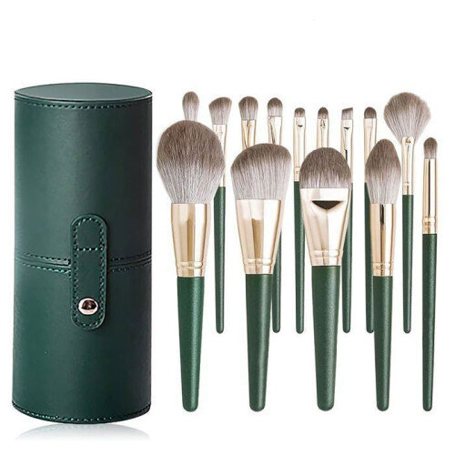 14-piece makeup brush set, professional makeup brush set with storage box