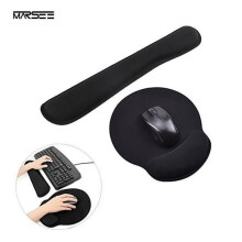 Ergonomic Gel Mouse Pad for Gaming, Wrist Rest, Keyboard, and Keyboard, with Non-Slip Rubber Base, Black