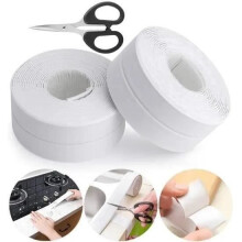 2 pcs Bathroom Sealing Strip, White Silicone Seal, Self-Adhesive PE Bathtub Tape for Kitchen (ships from France)