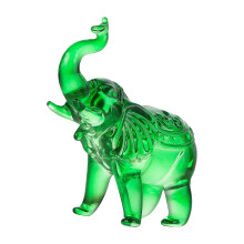 Jolie figurine d'éléphant en verre de cristal, cadeau de-Vert
