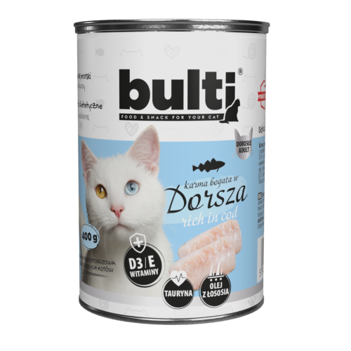 BULTI Rich in cod - wet cat food - 400g