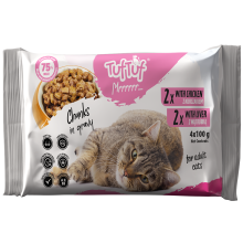 TUF TUF 2x with chicken, 2x with liver - wet cat food - 4x100g