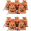 Jute gift bag - Pumpkin shape - Pack of 30 - Orange - Drawstring 1