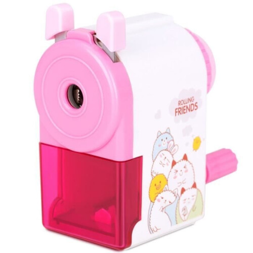 Pencil Sharpener - Child-sized - Portable - Safe - Non-slip - Pink