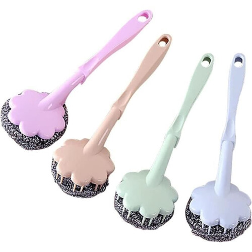 Dish Brush - Cleaning Brush - 20 cm - 4 Pieces - Long Handle