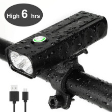 Front LED Bike Light, USB Rechargeable, 1000LM, Ultra Bright, Waterproof, 3 Modes for Bicycles, Mountain Bikes, and Night Cycling