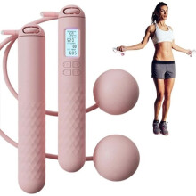 Sports jump rope - weighted jump rope with counter, jump rope with gravity ball, smart jump rope -