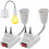 E27 socket with wireless switch, 2 pieces, 360-degree adjustable E27 bulb holder, bulb socket adapter (bulb not included) 1