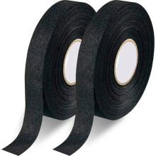 2pcs Electrical Insulating Fabric Tape 10mx15mm, Adhesive Tape for Wiring Harness, Black Flannel Automotive Cable Tape, Durable