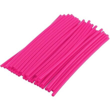 72 Universal Spoke Covers Compatible with Motorcycle, Bicycle, ATV, Dirt Bike, Mountain Bike - Length 24 cm - Fuchsia