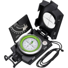 Military Hiking Compass – Metal Clinometer and Sighting Device (Precise Navigation – Professional Design)