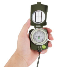 Professional American-style compass, 3.3x2.4x1.0in, portable aluminum alloy, waterproof navigation compass, for
