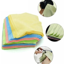 Vvikizy Pack of 100 Colored Microfiber Cleaning Cloths for Glasses 13x13cm