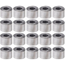 20 rolls of fishing tackle, soft lead foil, fishing weights, reel clips, accessory band (1.0 mm) - XIC