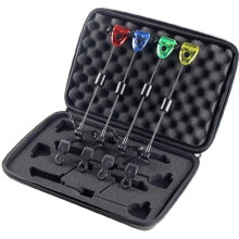 Swinger LED Fishing Bite Alarm, 4-Color Indicator Light, Carp Fishing Tool Accessory in a Zipped Case