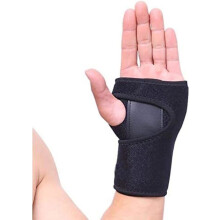 Wrist brace for arthritis, sprain, fracture, carpal tunnel syndrome with adjustable wrist straps (left hand, SM)