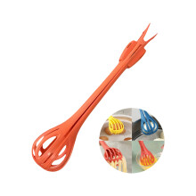 ABS 2 in 1 Eggs Beater Whisk and Food Tongs Multipurpose-Red