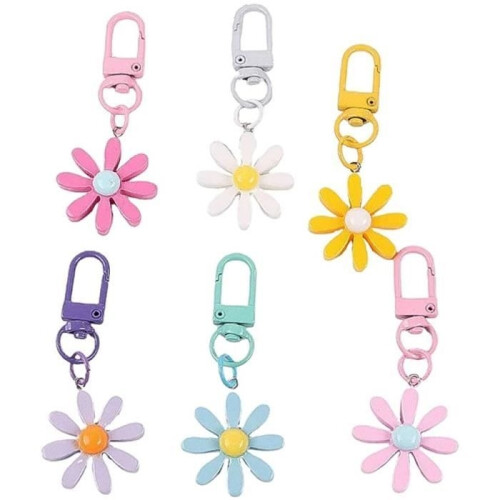 Keychains - Daisy - 6 Pcs - Metal - Creative - Decorative