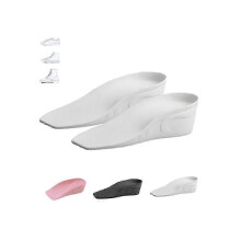 (White, 2.5cm) Faditi Orthopedic 3.0 Height Lift Insoles for Men & Women with Arch Support