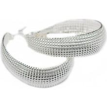 Large silver earrings for women