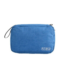 Portable makeup bag, large capacity, simple and multifunctional storage bag, travel storage bag - blue