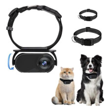 Fafeicy Pet Collar Camera, Pet Collar Camera, Pet Supplies Collar, Black