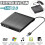 Ultra Slim Portable External USB 3.0 DVD/CD Reader/Writer - Black - Plug and Play - High Speed 1