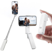 Mini Selfie Stick - OTBACT - Expandable Pouch - Remote Control Included - 70cm - 110g