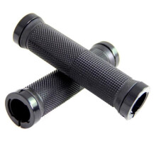 1 Pair Black Mountain Bike Rubber Lock-On Bicycle Handlebar Grips