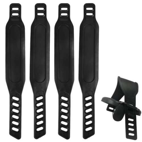 Universal Pedal Straps - Rubber - 2 Pairs - Adjustable - Comfortable