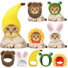5-piece costume set for cats and small dogs – Fancy hats with bunny ears and mane
