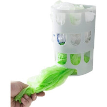 Garbage bag holder, wall-mounted bin bag storage basket, kitchen bin bag dispenser, 12.3 x 10 x 20