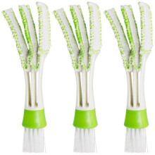 Car brush and cloth pack of 3 Mini piston cleaners for air conditioner fan Cleaning tool CLOCK